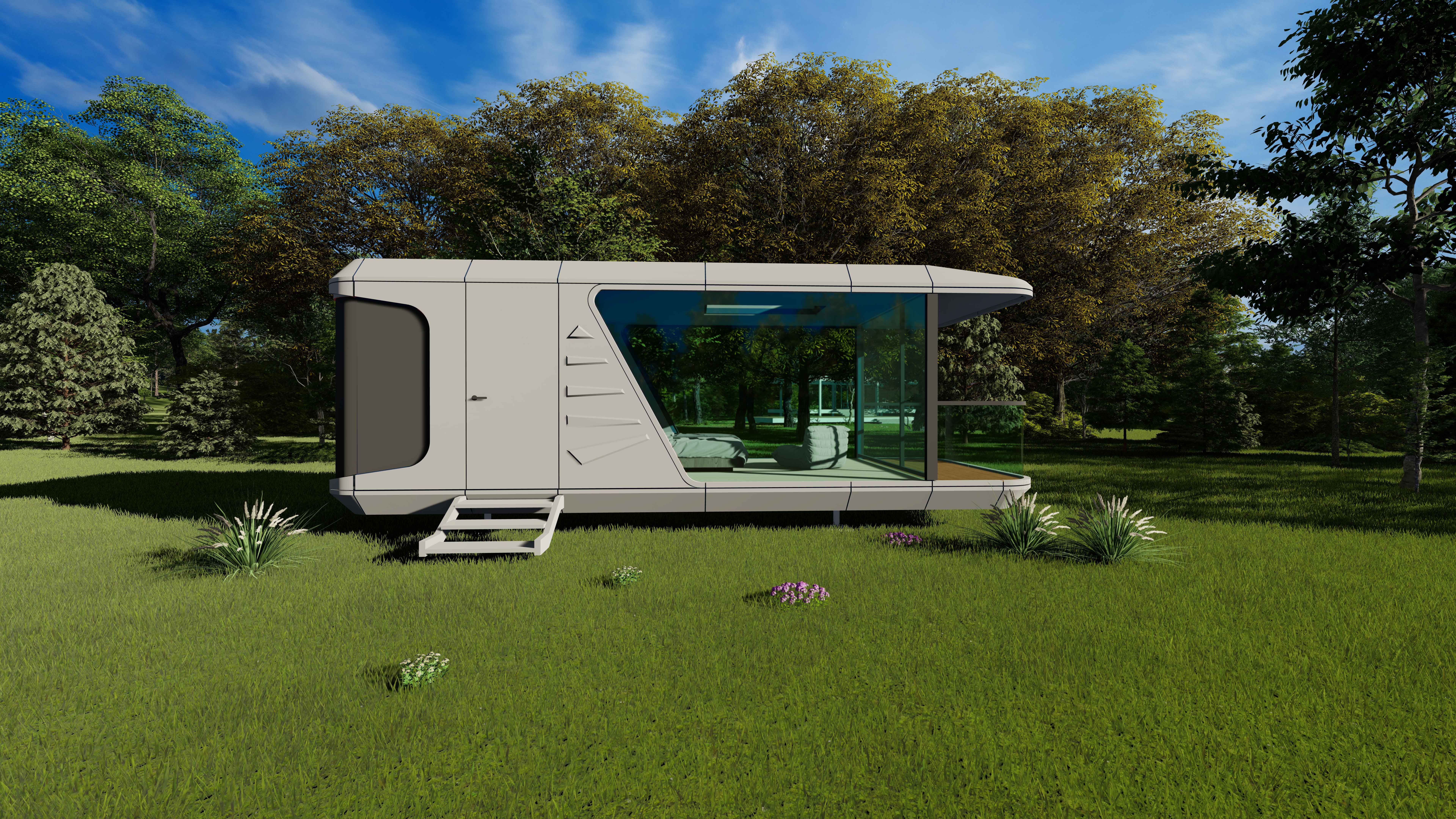 Fuqian Smart Space Capsule B5 | 8,5 × 3,3 м с балконом, технологический рост.